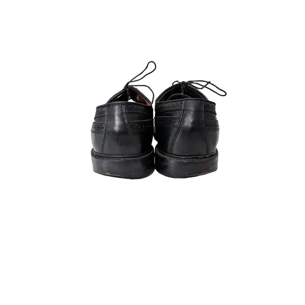 Brooks Brothers Mens Pebble Grain Leather Wingtip Brogue Derby‎ Black Size 12